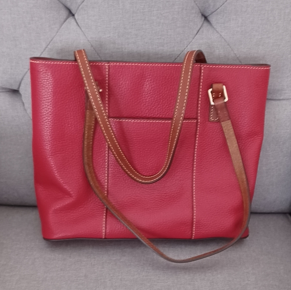 Pebble Grain Small Lexington Purse Red Dooney & Bourke - Picture 3 of 7